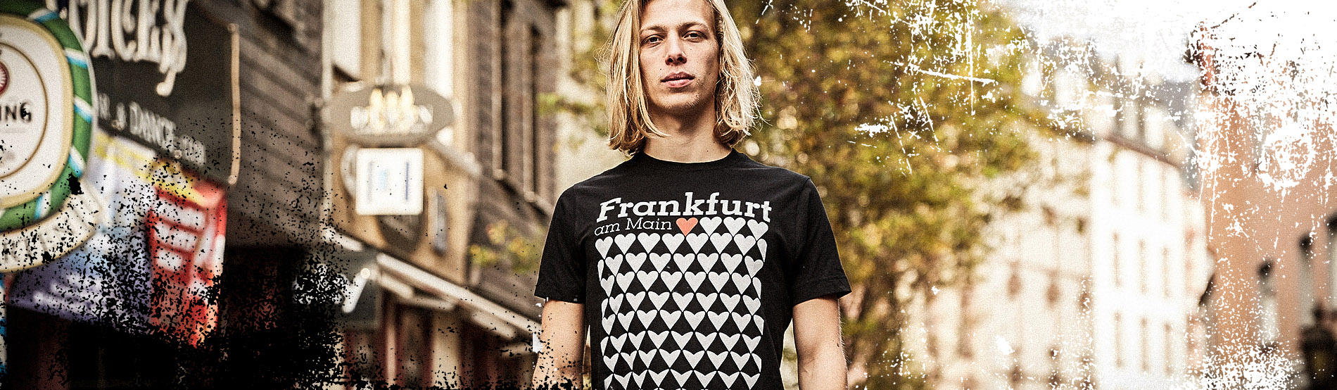 Frankfurt Herzlich Gerippt T-Shirt